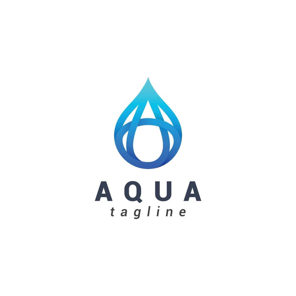 bokstaven en kreativ vattendroppe aqua logotyp vektor