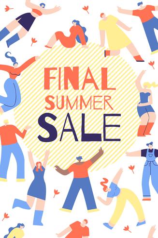 Werbeplakat Final Summer Sale Schriftzug. vektor