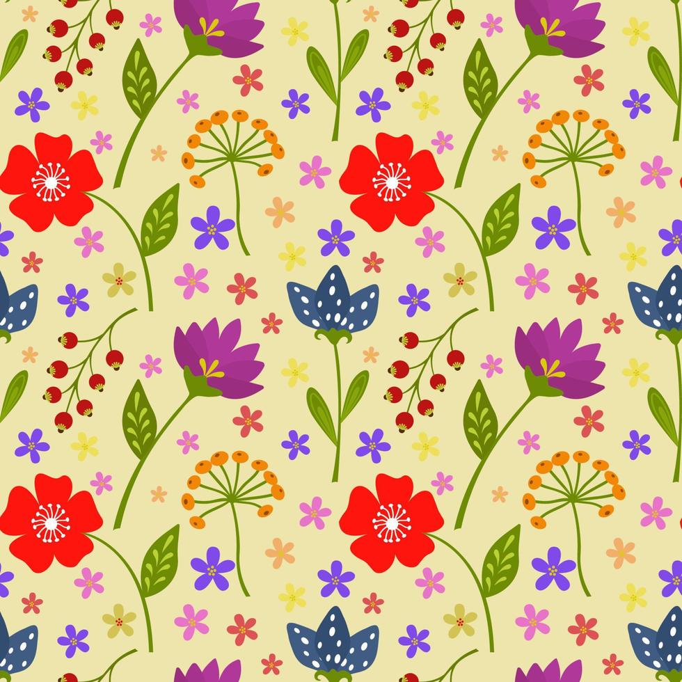 seamless mönster med blommor, abstrakt upprepande pattern.for papper, omslag, tyg, textilier, presentförpackning, reklam, väggkonst, inredning. vektor illustration av mode.