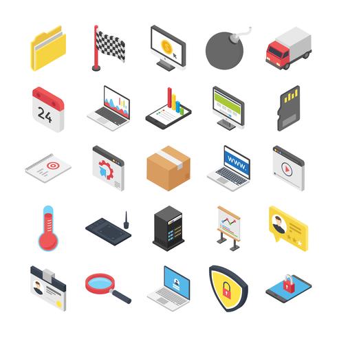 Sicherheits- und Web Icons Pack vektor