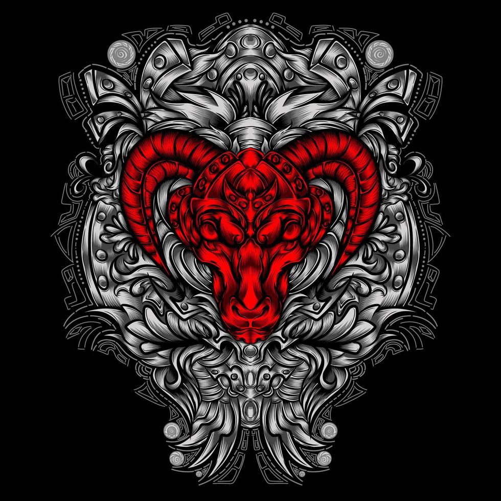 aries estetisk prydnad zodiac badge vektor design