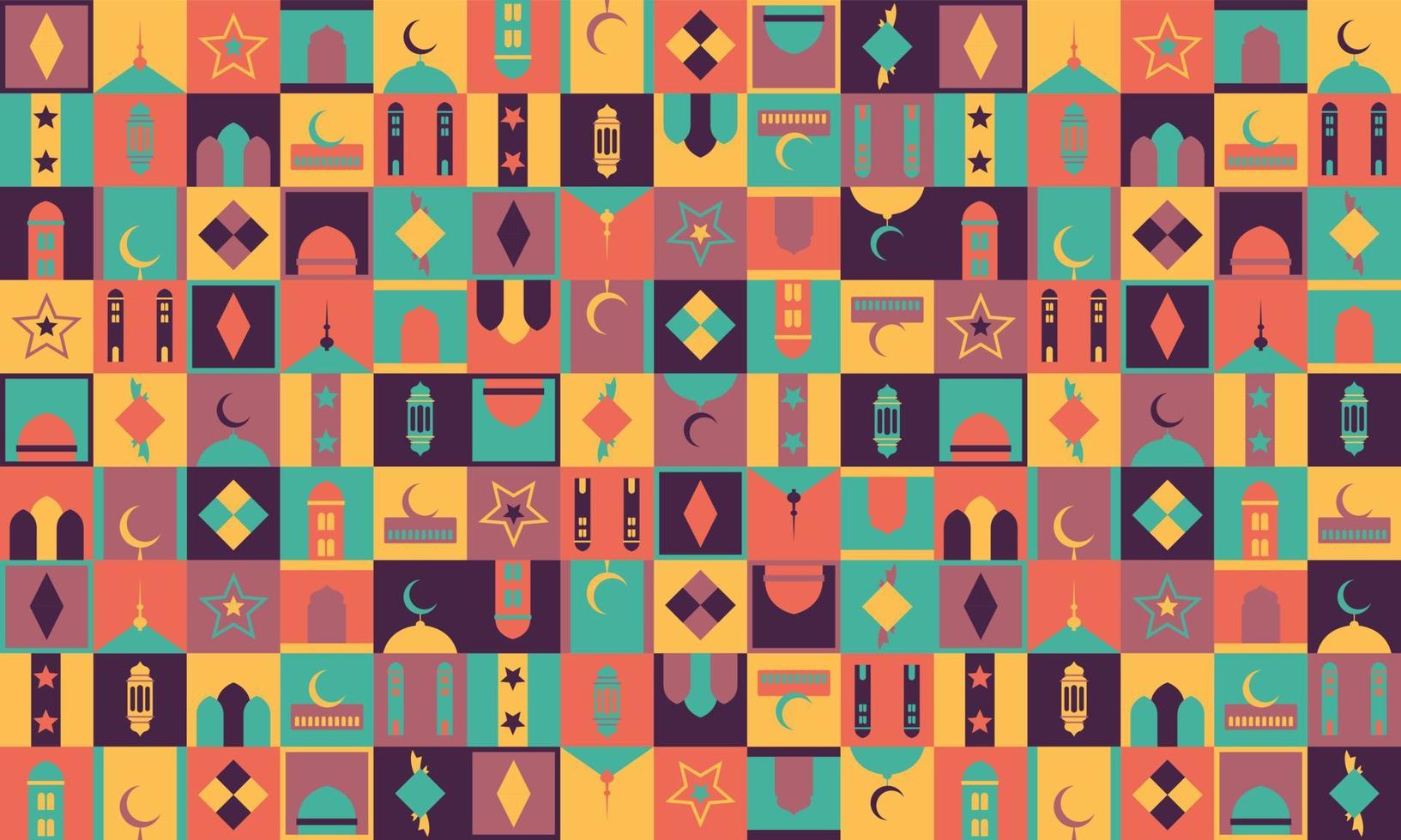 flach geometrisch hintergrund eid al fitr vektor abstrakt ramadan kareem tapete mosaik mubarak art