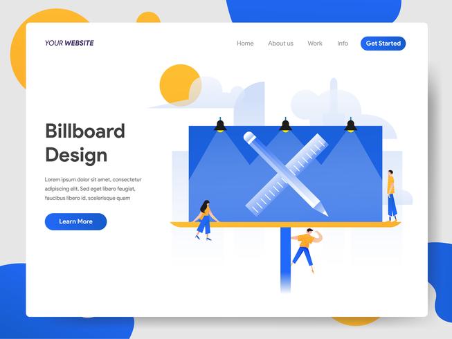 Landningssidamall för Billboard Design vektor