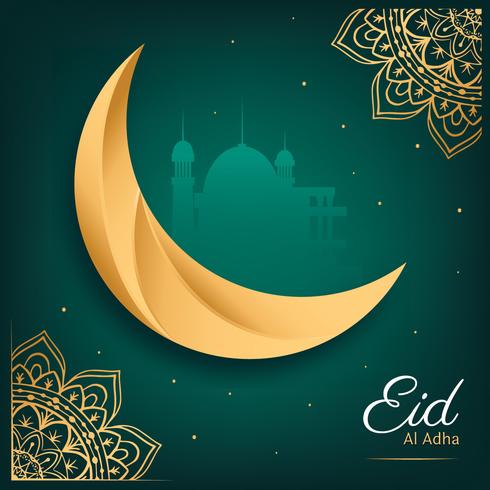 Eid Al Adha Greeting Card-Vektor-Design vektor