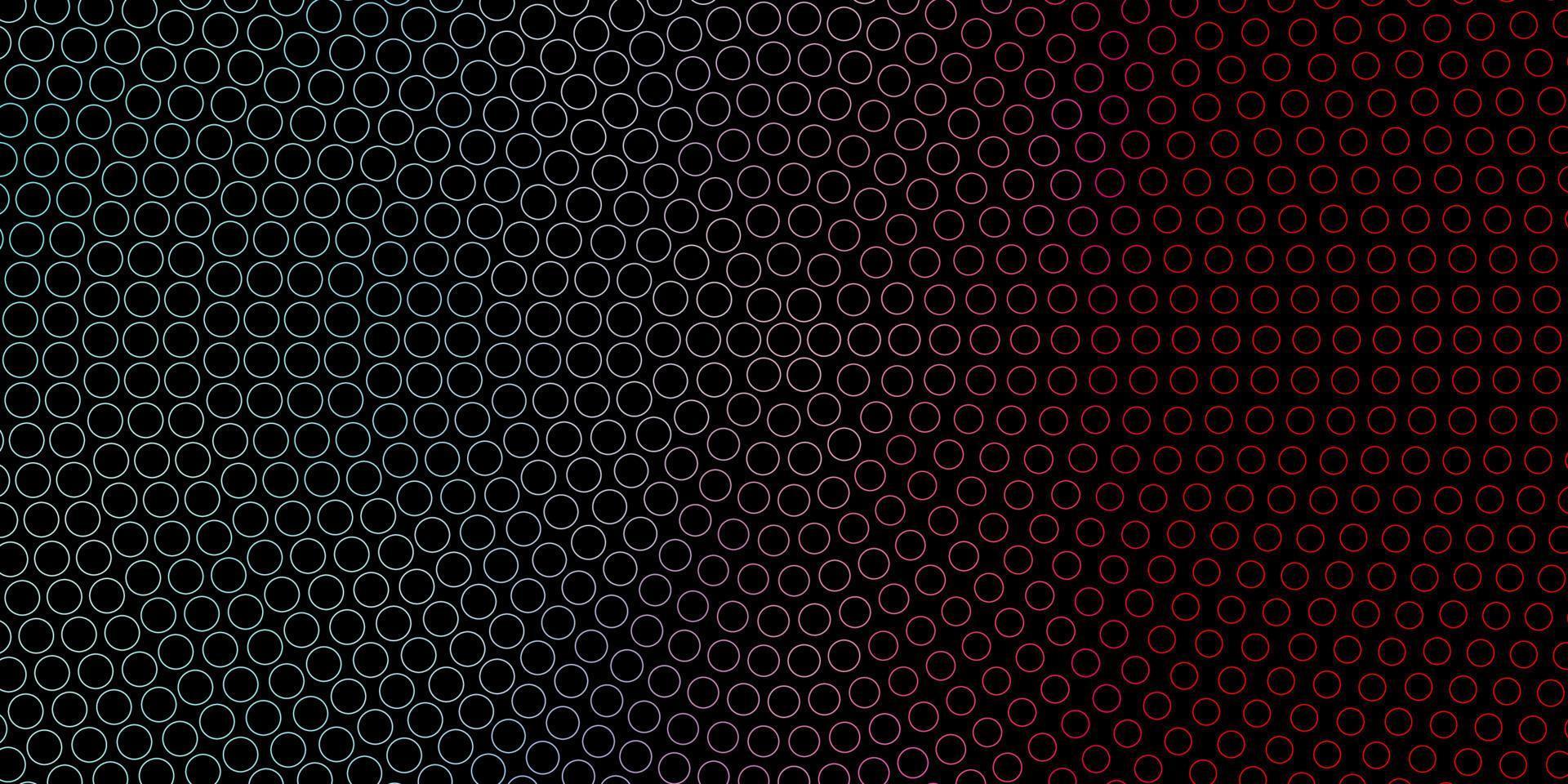 mörkblå, röd vektorlayout med cirkelformer. vektor