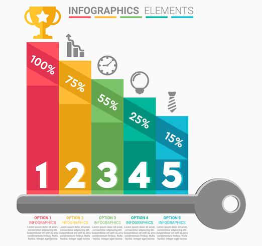 INFOGRAPHICS Business Staircase-Element entwerfen die Nummer vektor