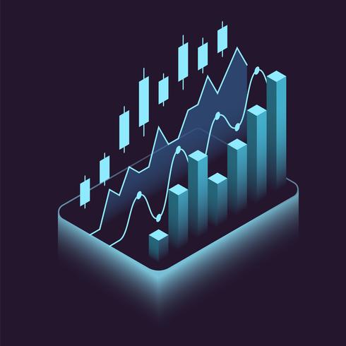 Isometrische Finanzbörse vektor