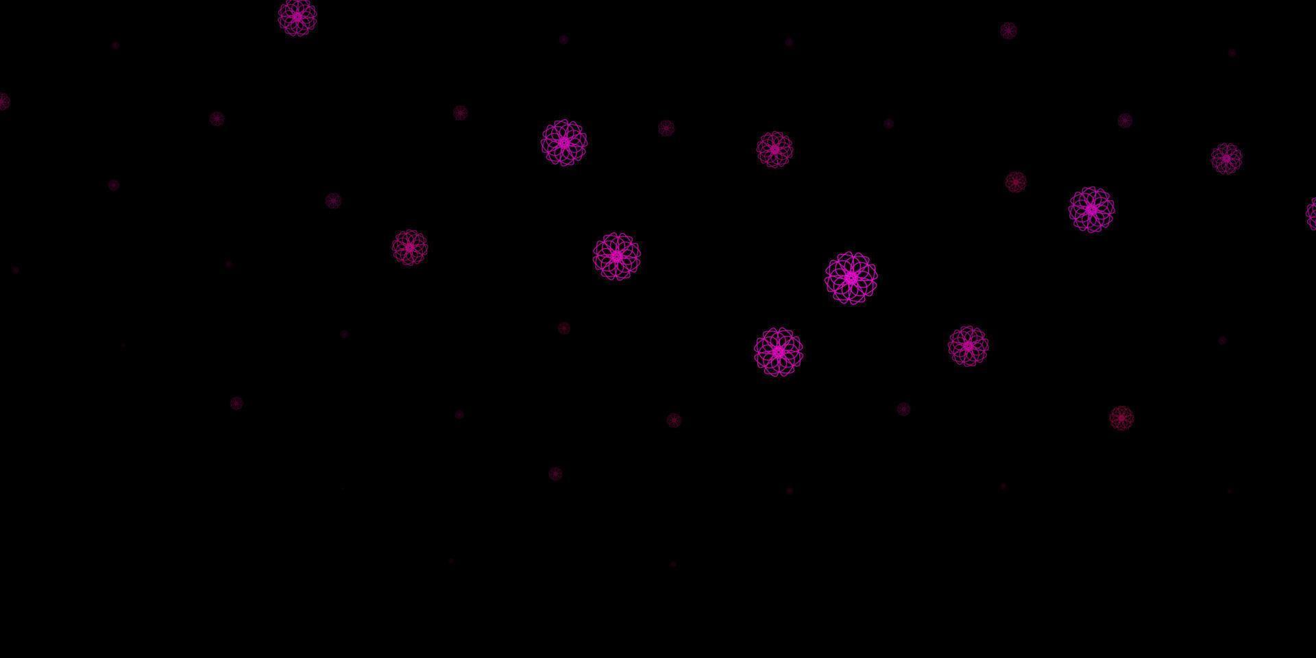 dunkelrosa Vektorhintergrund mit chaotischen Formen. vektor