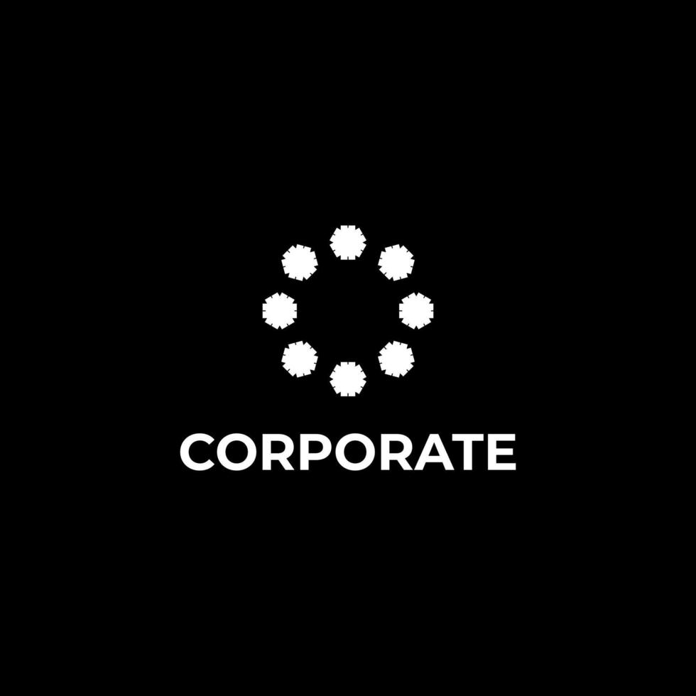 Abstract Tech Corporate einfaches flaches Logo-Design vektor