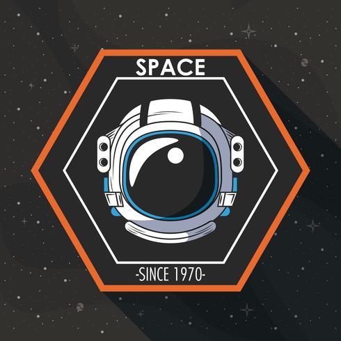 Space Explorer Patch Emblem Design vektor