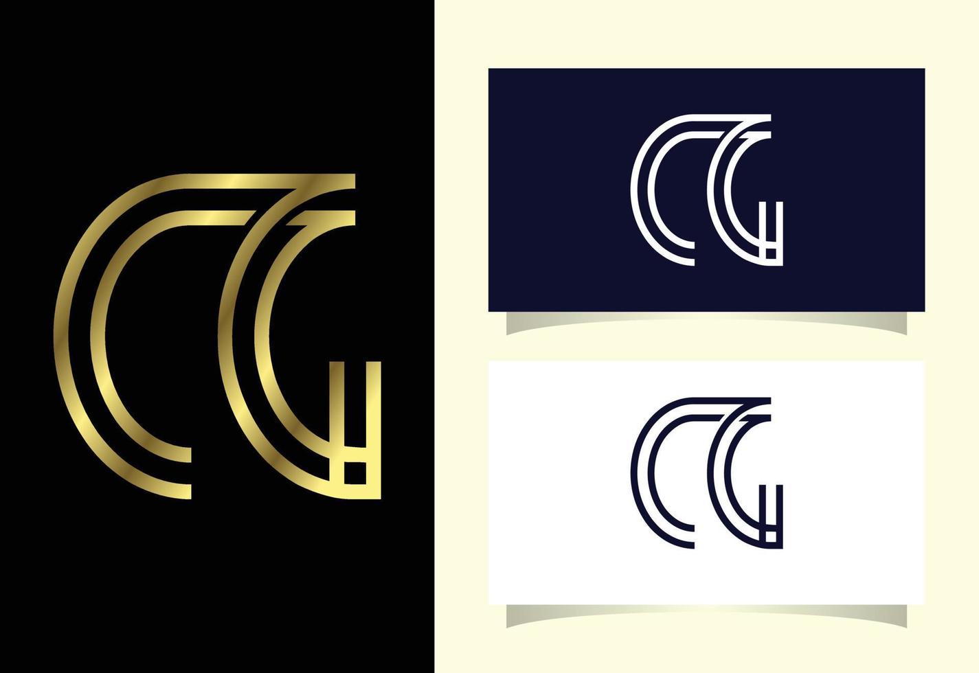 första bokstaven cg logotyp design vektor. grafisk alfabetsymbol för företagets företagsidentitet vektor