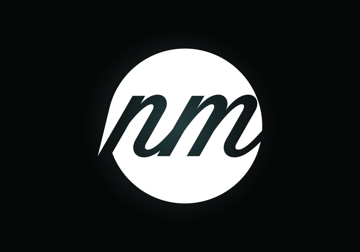 anfängliche Monogrammbuchstabe nm-Logo-Design-Vektorvorlage. Logo-Design mit nm-Buchstaben vektor