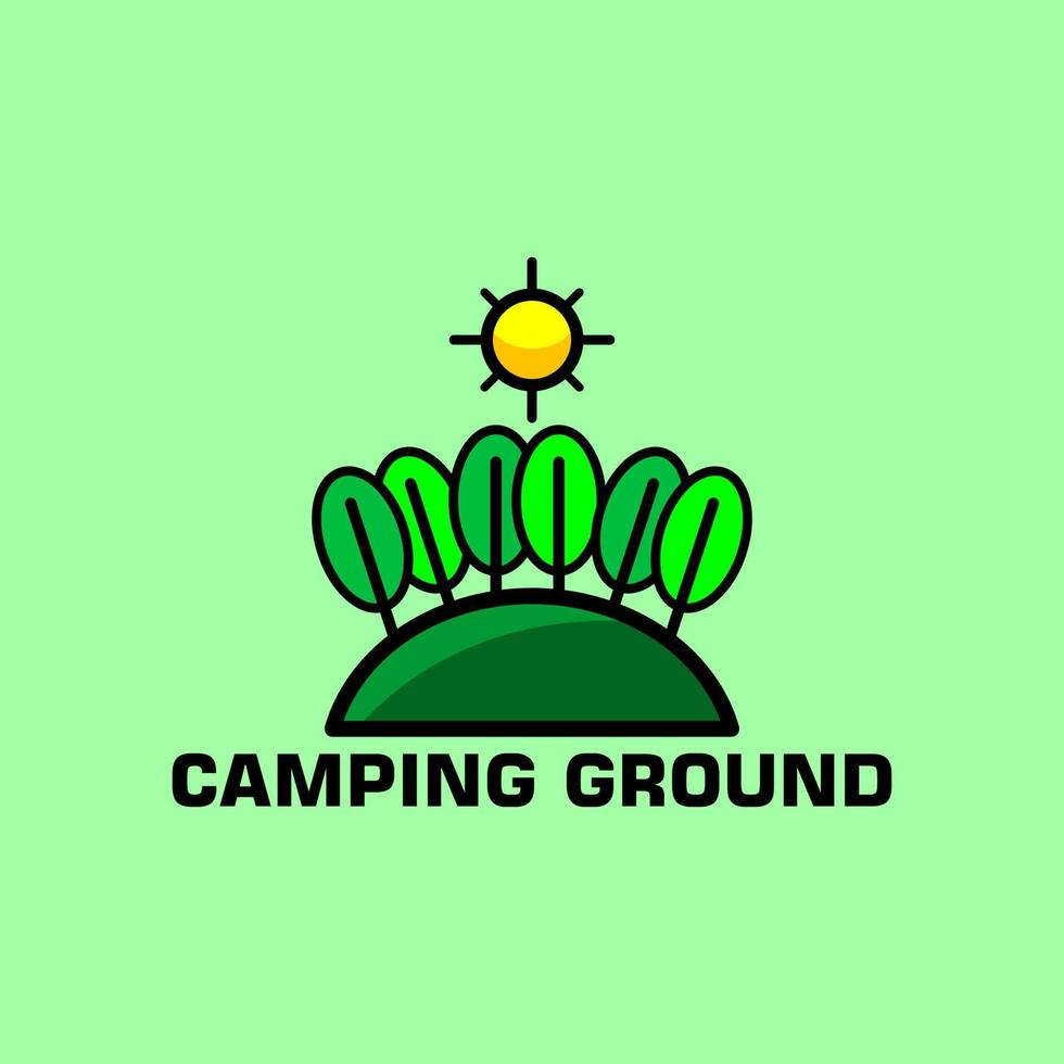 Campingplatz-Logo-Design vektor