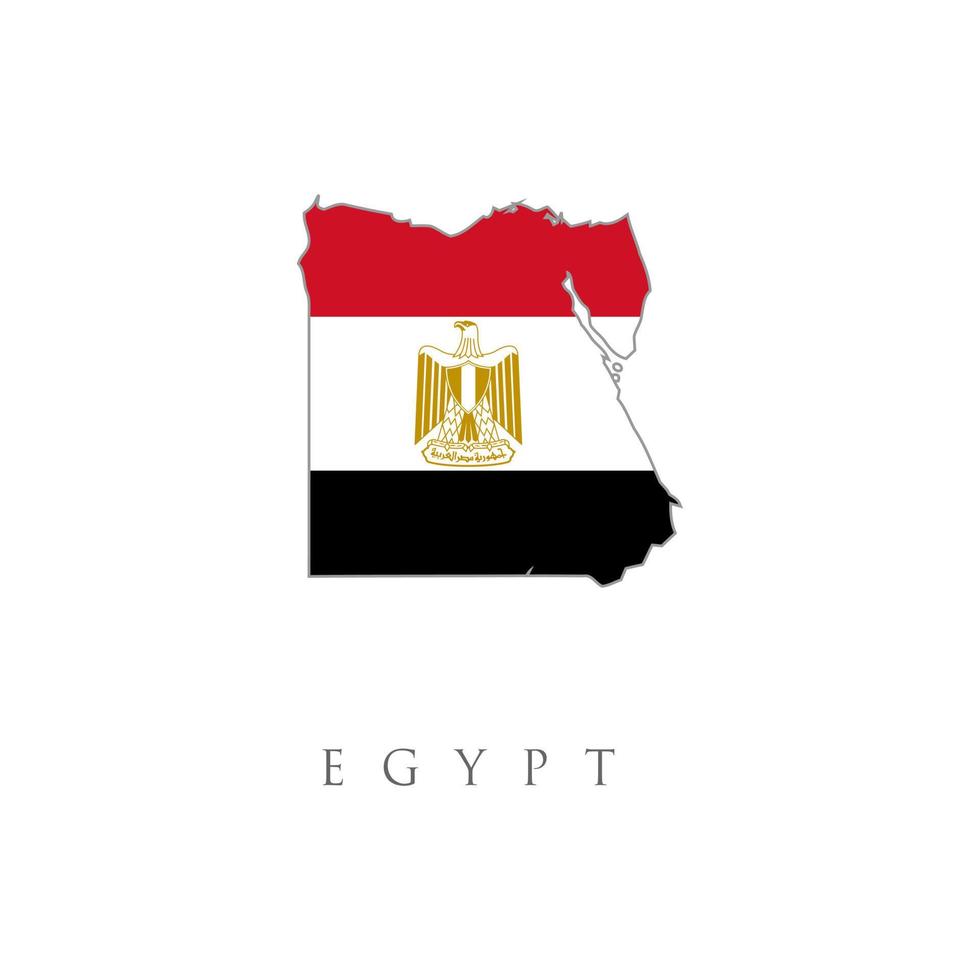 offizielle aktuelle vektorflagge der arabischen republik ägypten vektor