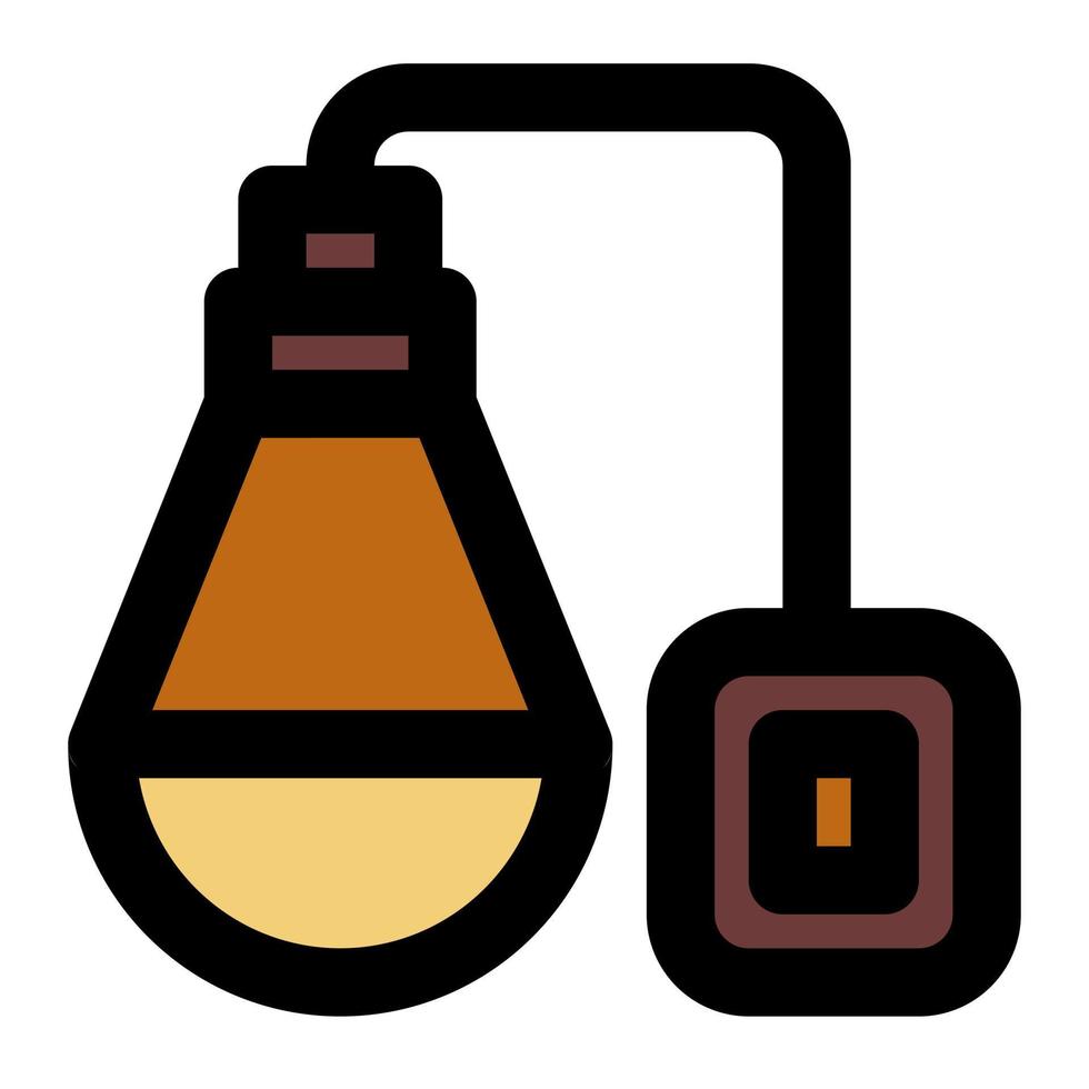 Lampe mit gefülltem Liniensymbol, geeignet für Home-Icon-Set vektor