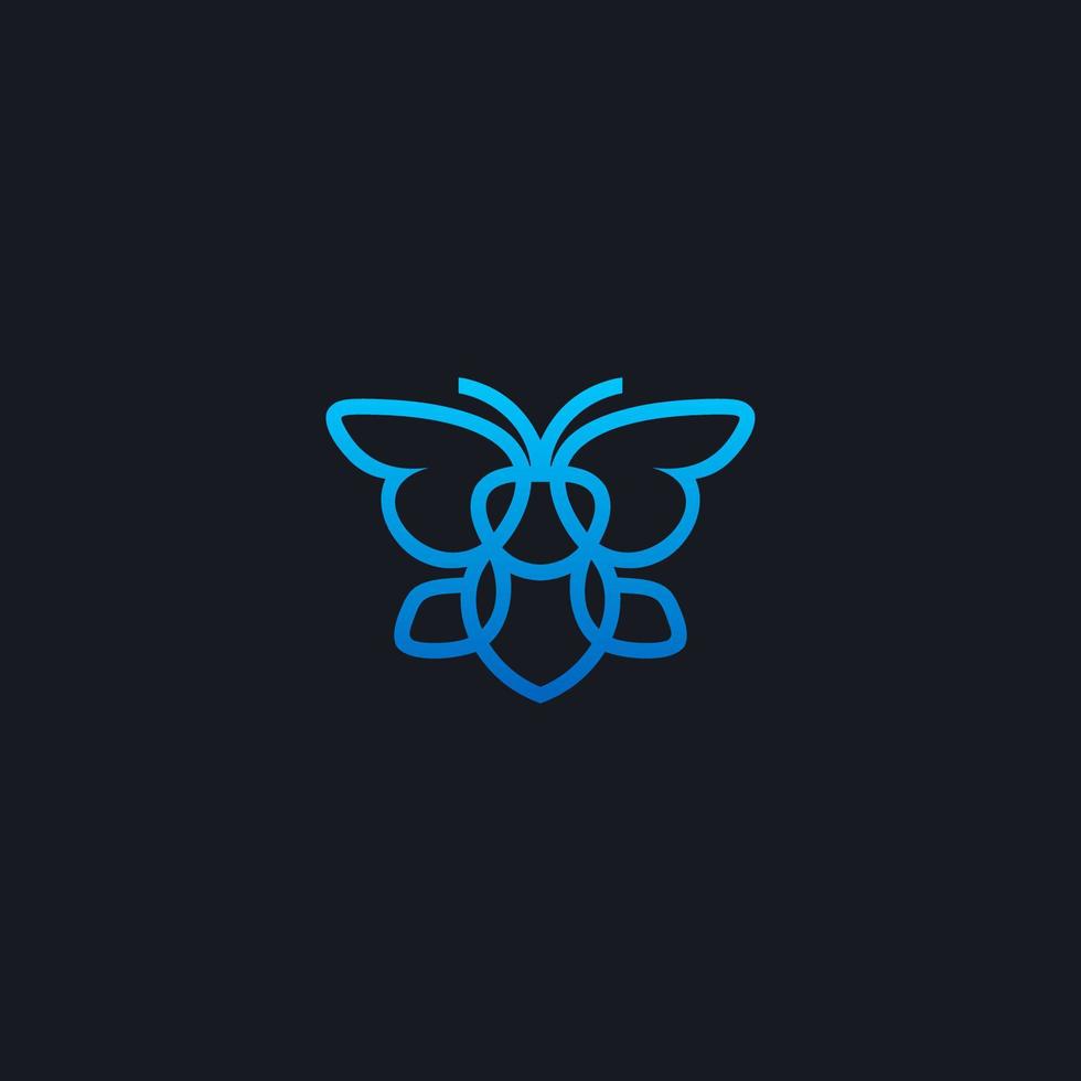 Schmetterling Logo Vektor Icon Illustration