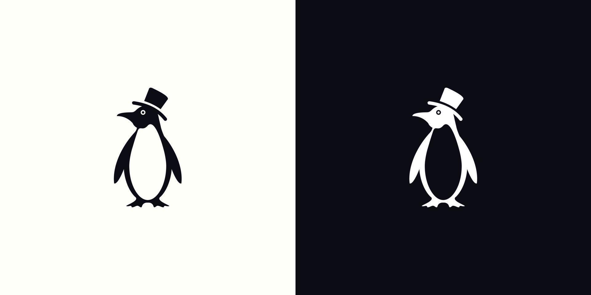 pingvin logotyp vektor ikon illustration