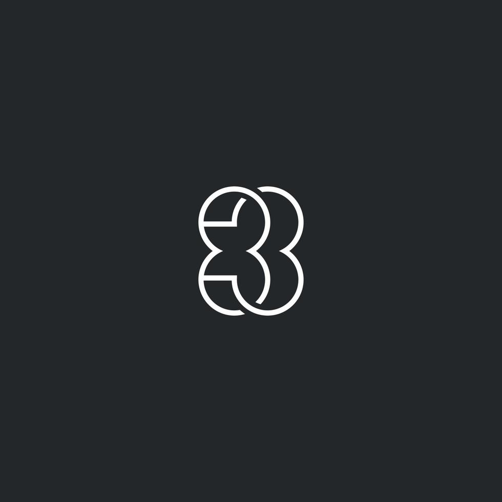 83 Logo-Vektorsymbol-Zeilendarstellung vektor