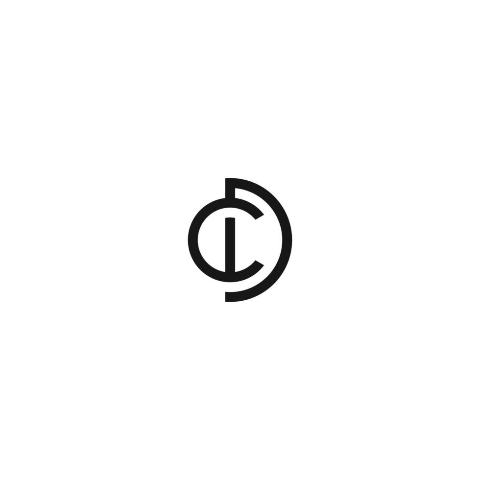 cd initial monogram vektor ikon illustration