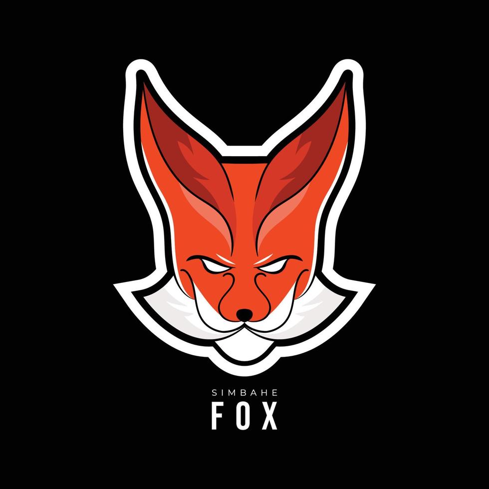 Fox Head-logotypen är perfekt för esportlags premiumvektor vektor