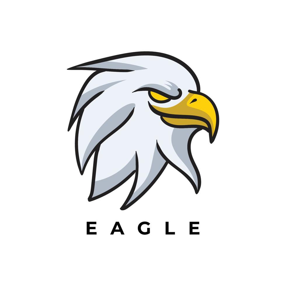 eagle head logotyp för spellogotyp eller esport premium vektor