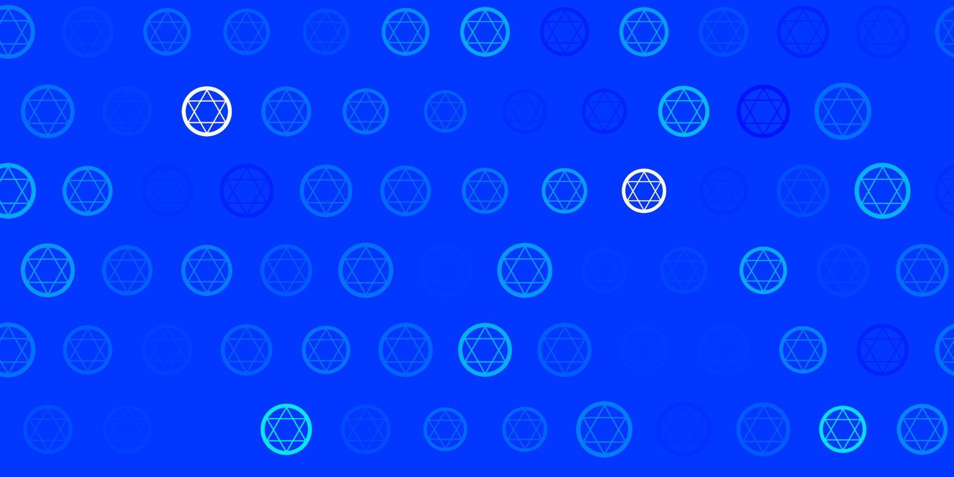 hellblauer Vektorhintergrund mit Mysteriumsymbolen. vektor