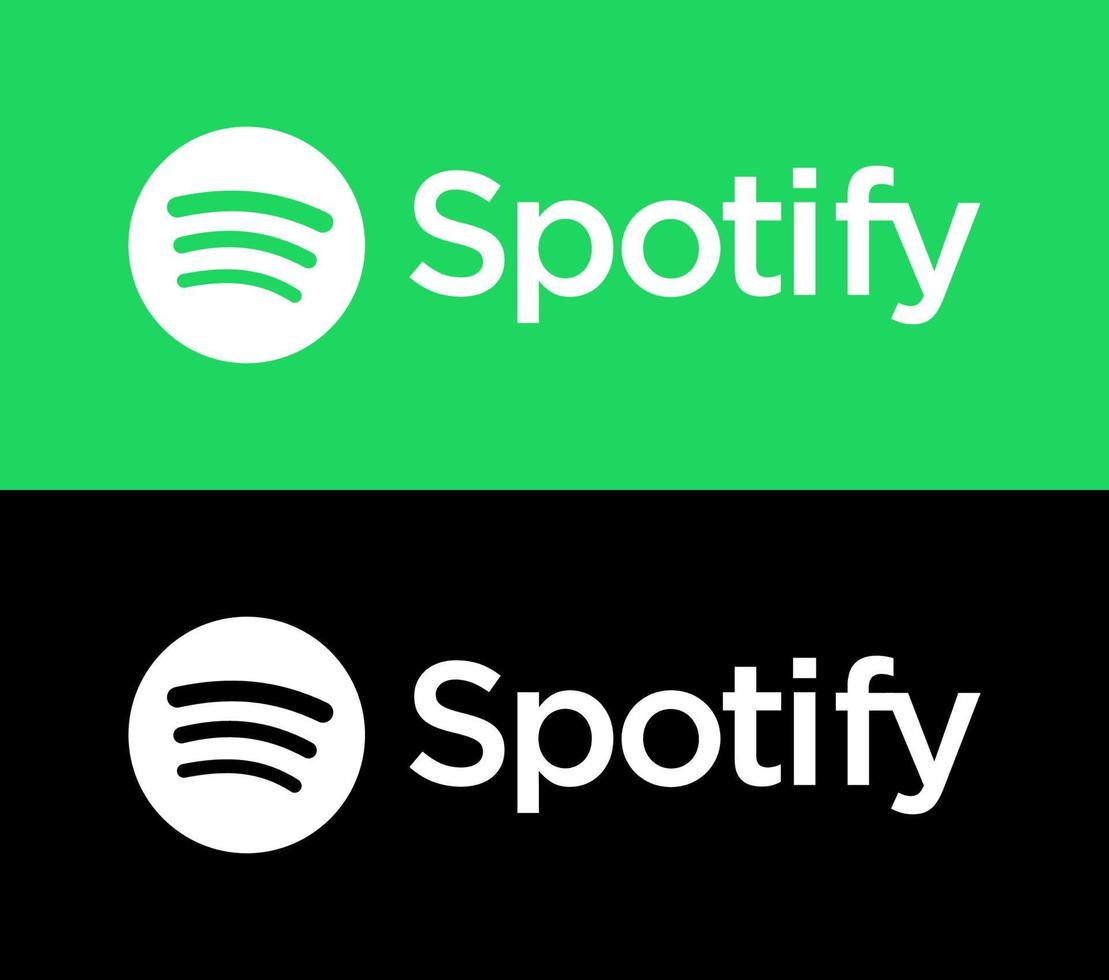 spotify ikon, spotify logotyp, spotify symbol logotyp set vektor