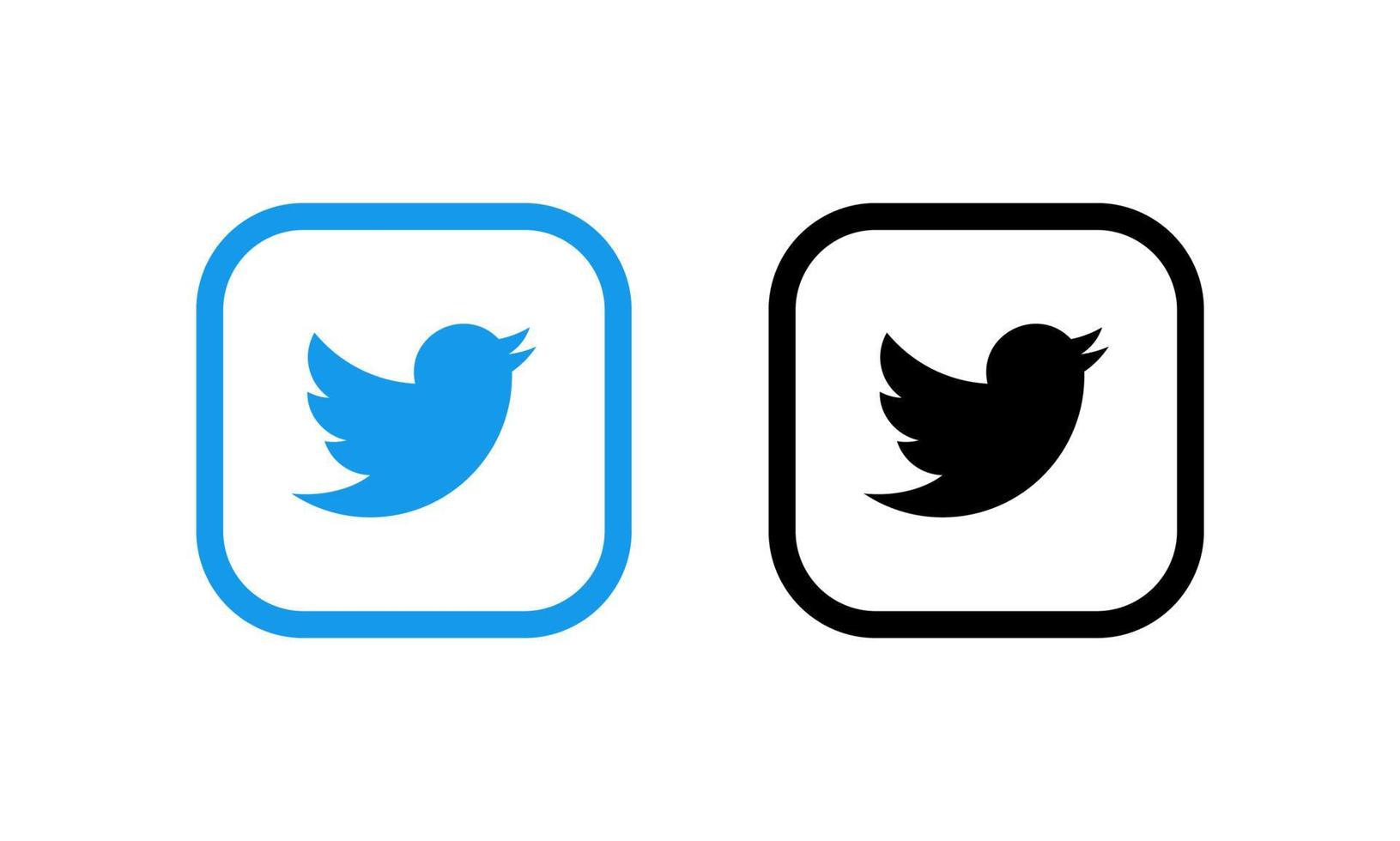 Twitter sociala medier ikon vektor