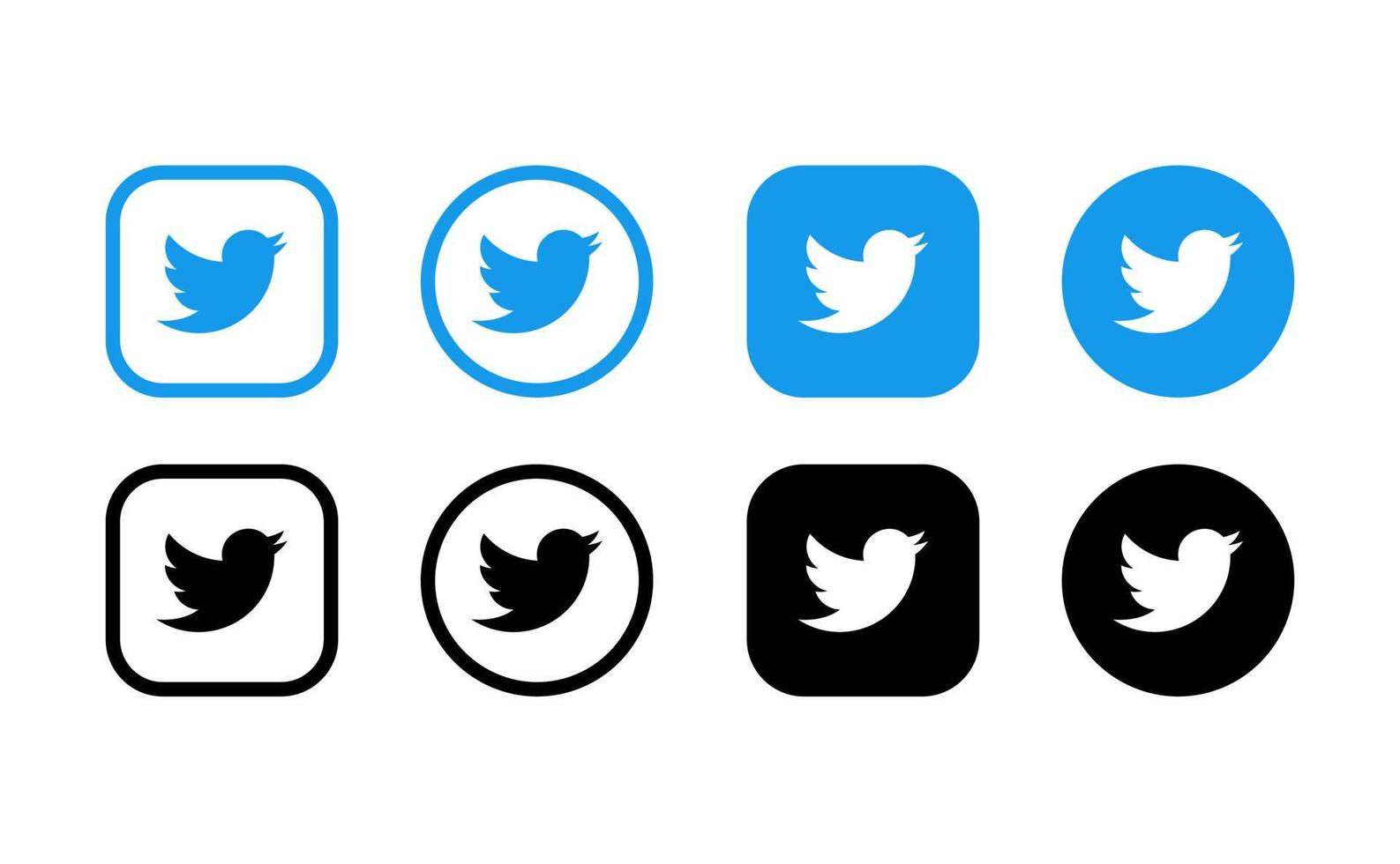 Twitter sociala medier ikon vektor