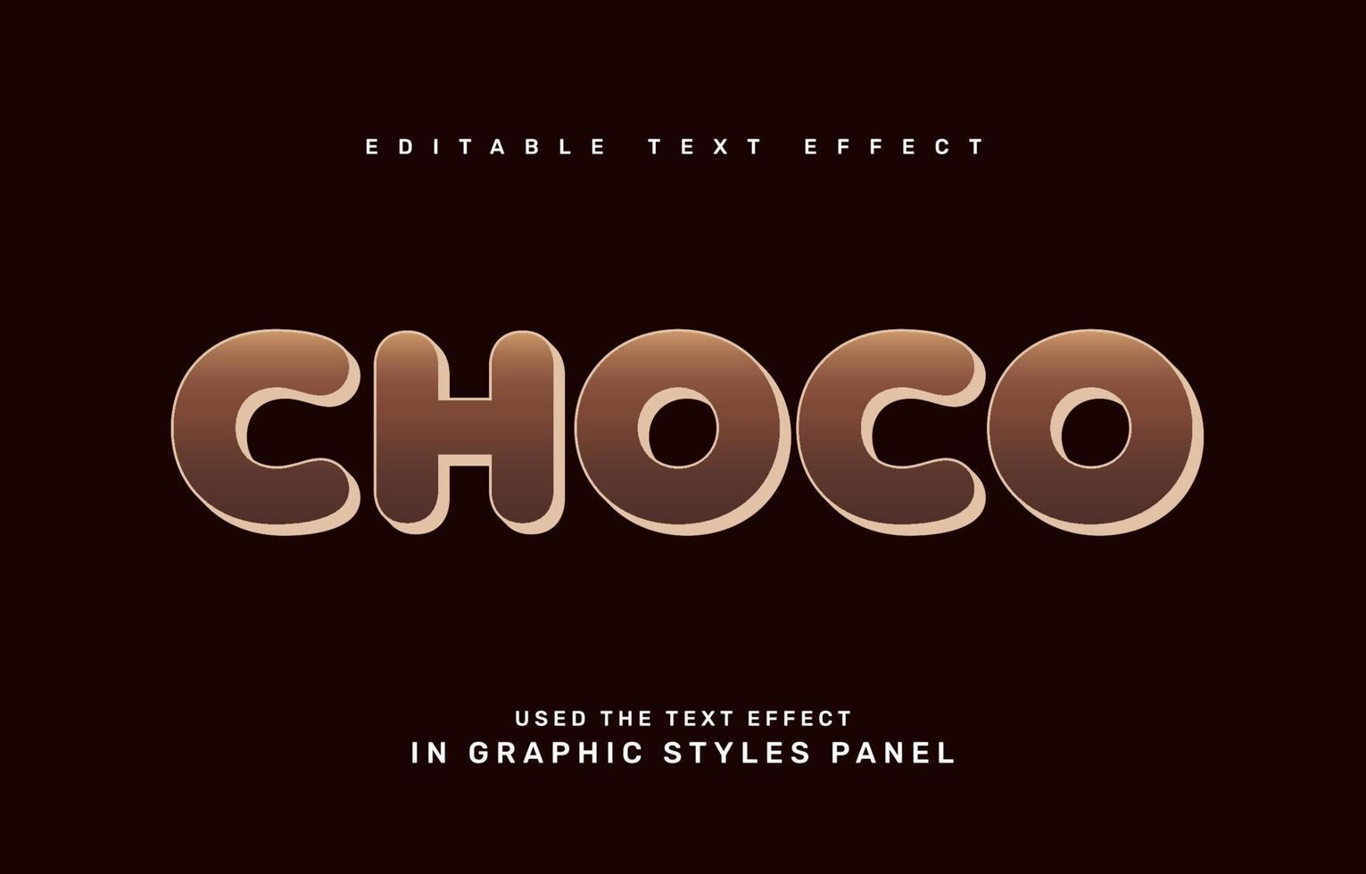 choklad text effekt vektor