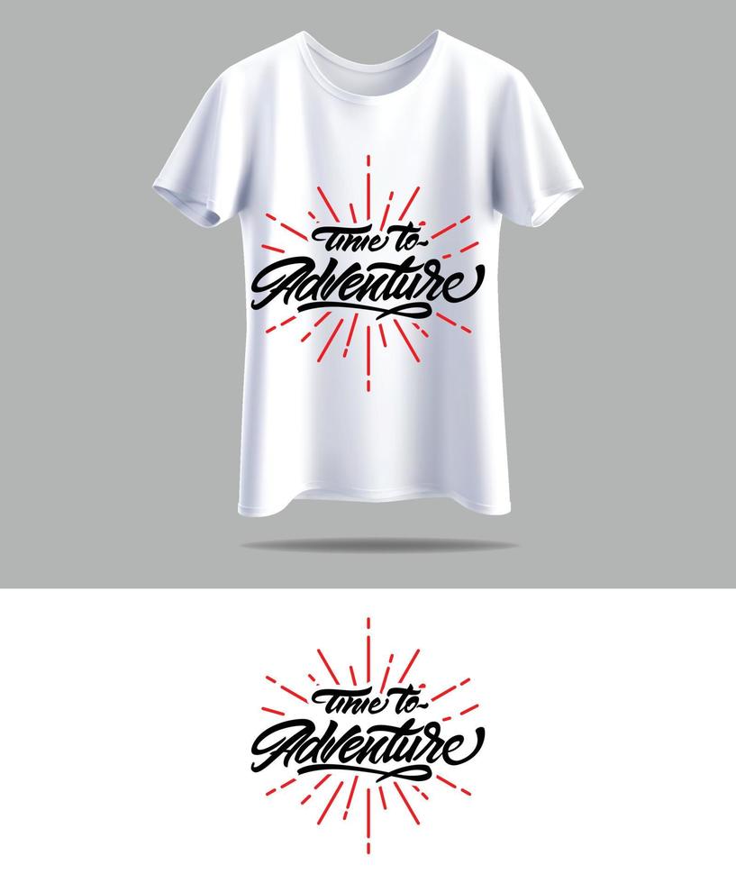 t-shirt design mockup. ny svartvit typografi t-shirt design med mockup vektor design