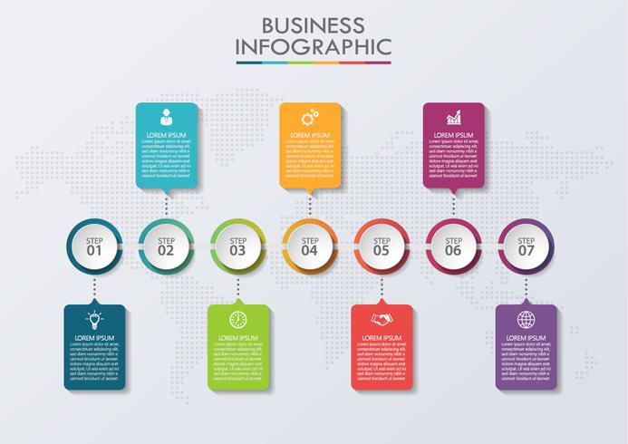 Infographik Timeline-Vorlage vektor