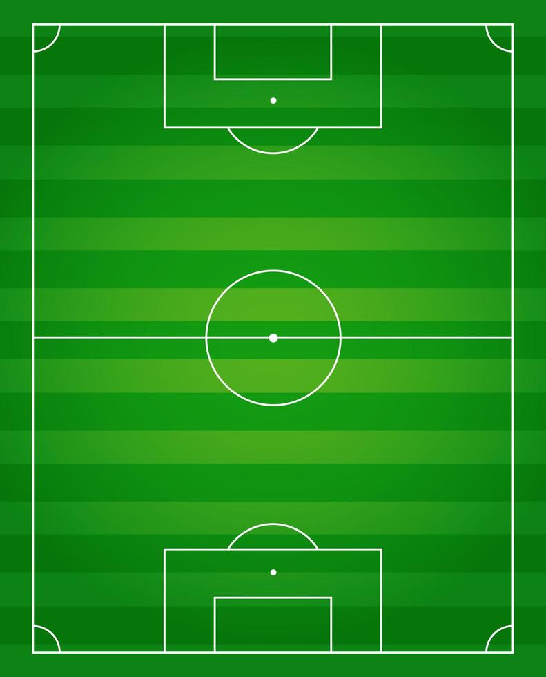 realistisk fotbollsplan med officiella markeringar på fältet - vektor