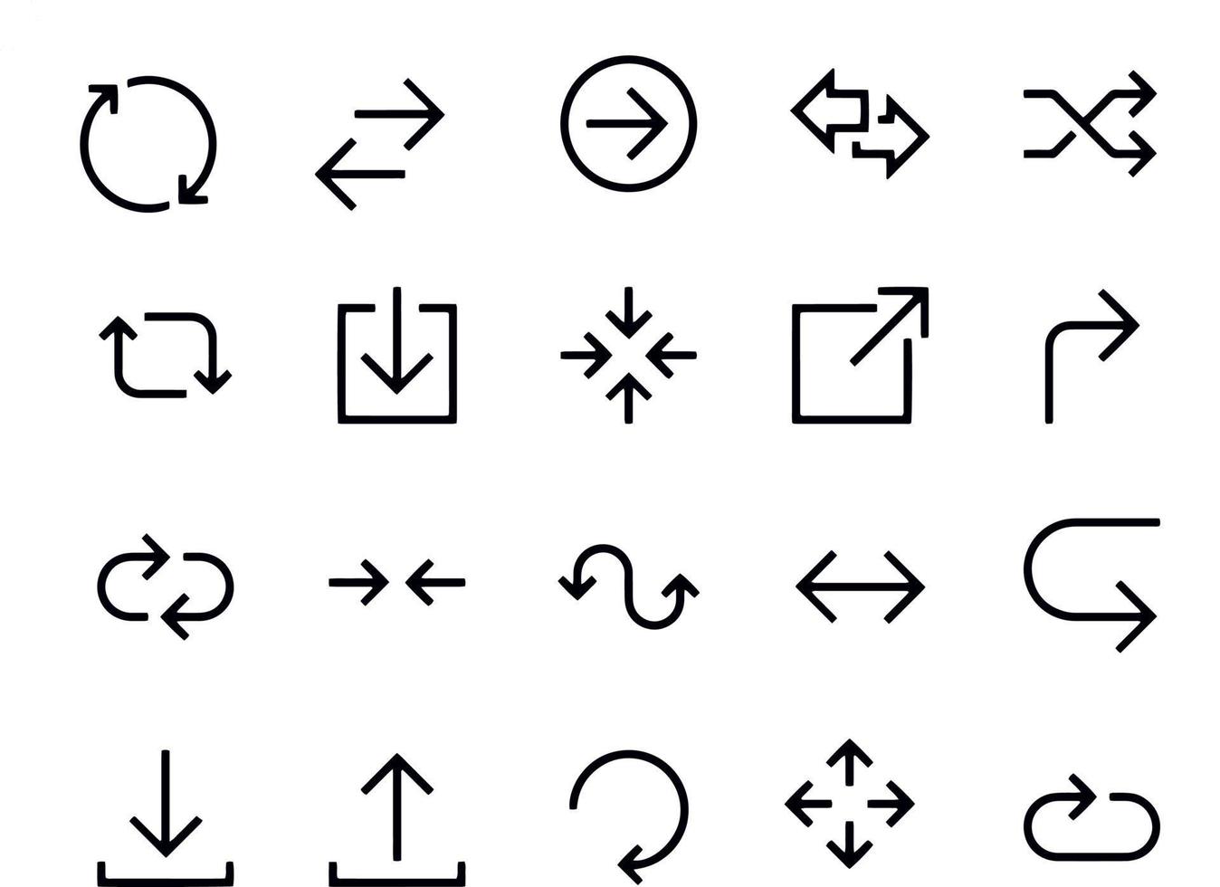 Pfeile Symbole Vektordesign vektor
