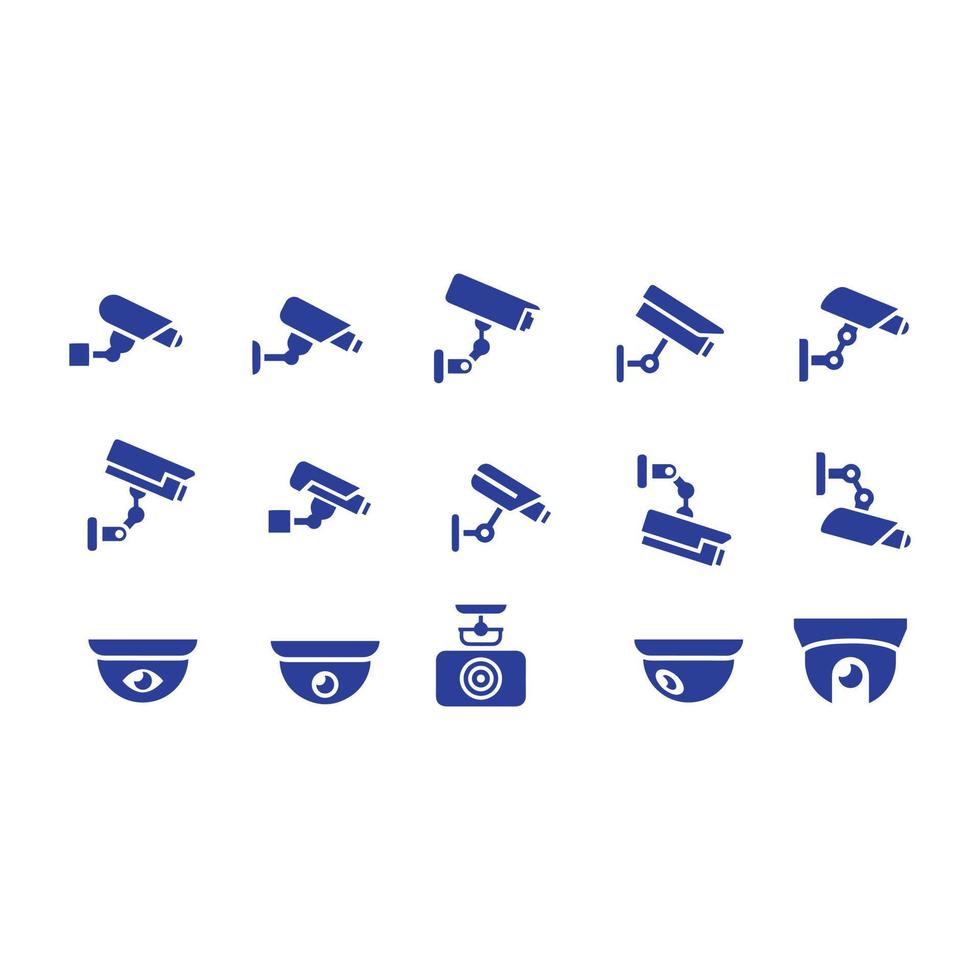 Überwachungskamera-Icons Vektordesign vektor