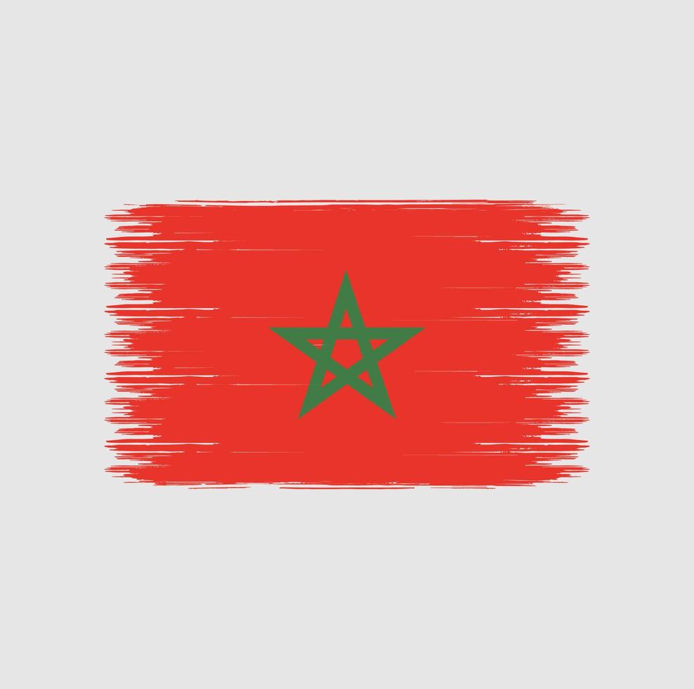 marokko flagge pinselstriche. Nationalflagge vektor