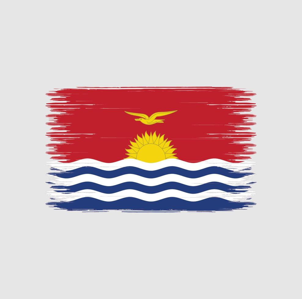 Pinselstriche der kiribati-Flagge. Nationalflagge vektor