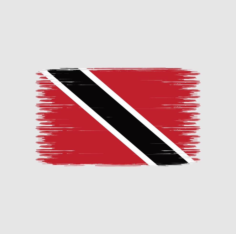 trinidad och tobagos flagga penseldrag. National flagga vektor