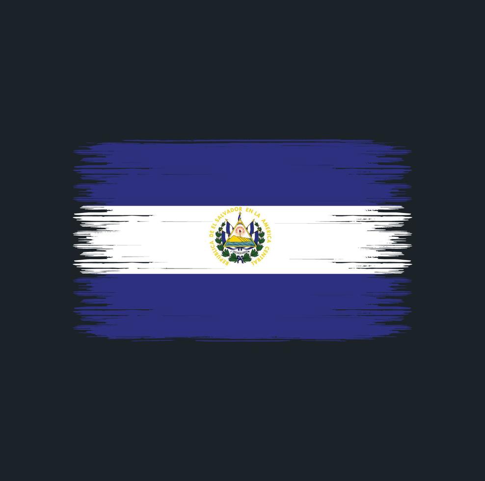 el salvador flagga penseldrag. National flagga vektor