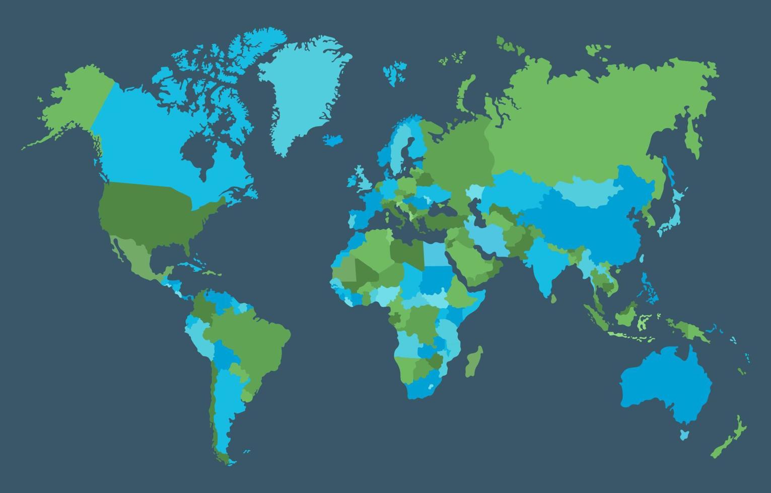 Gebietsvorlage für die Weltkarte vektor