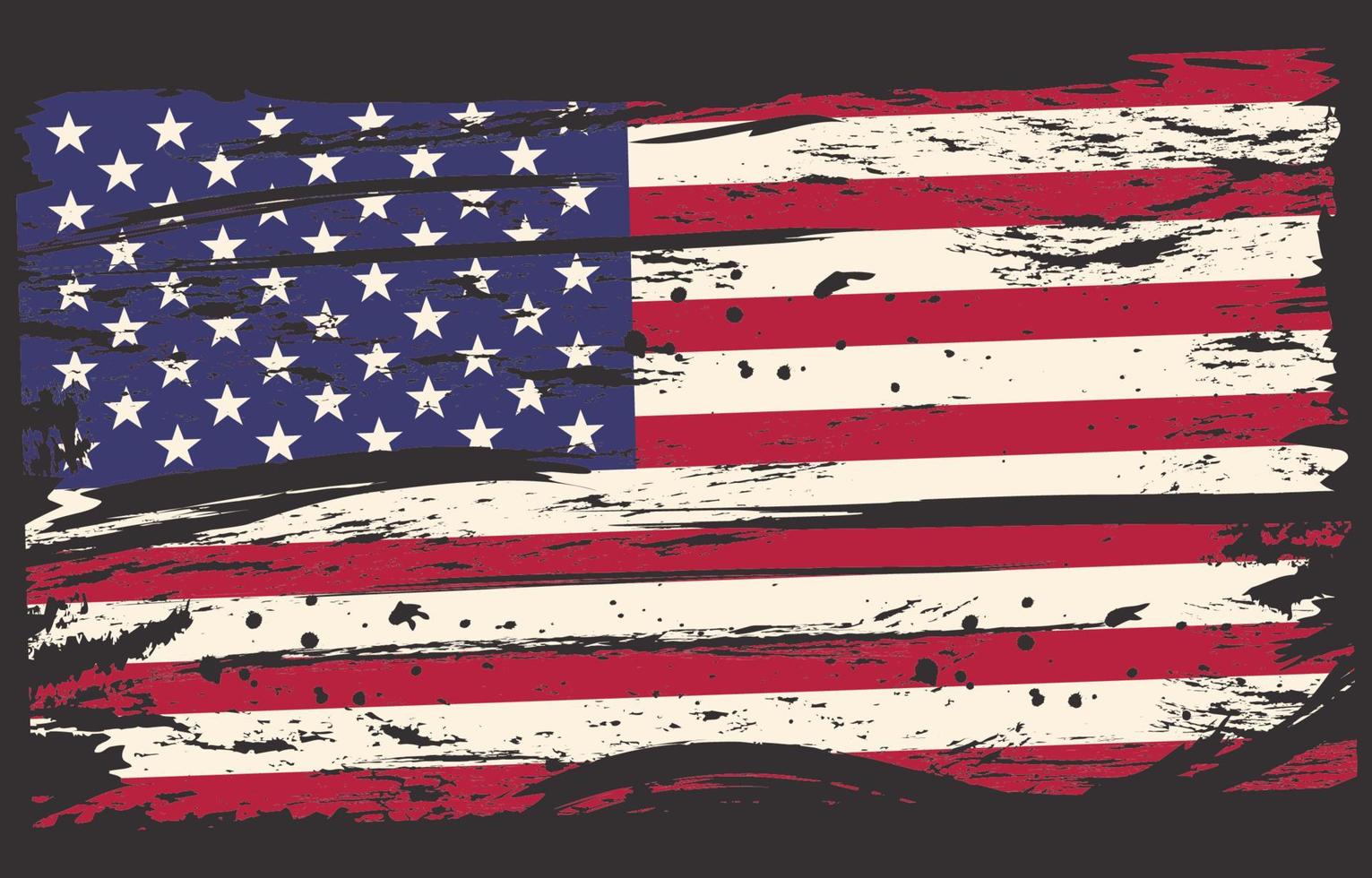 Grunge Hintergrund der amerikanischen Flagge vektor