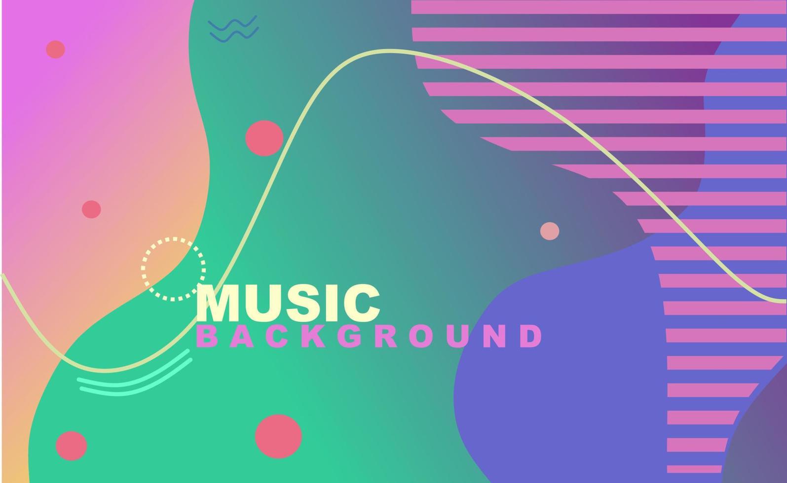 musik reklam bakgrund med abstrakt tema. färgglad mönsterdesign, lämplig för webbdesign vektor