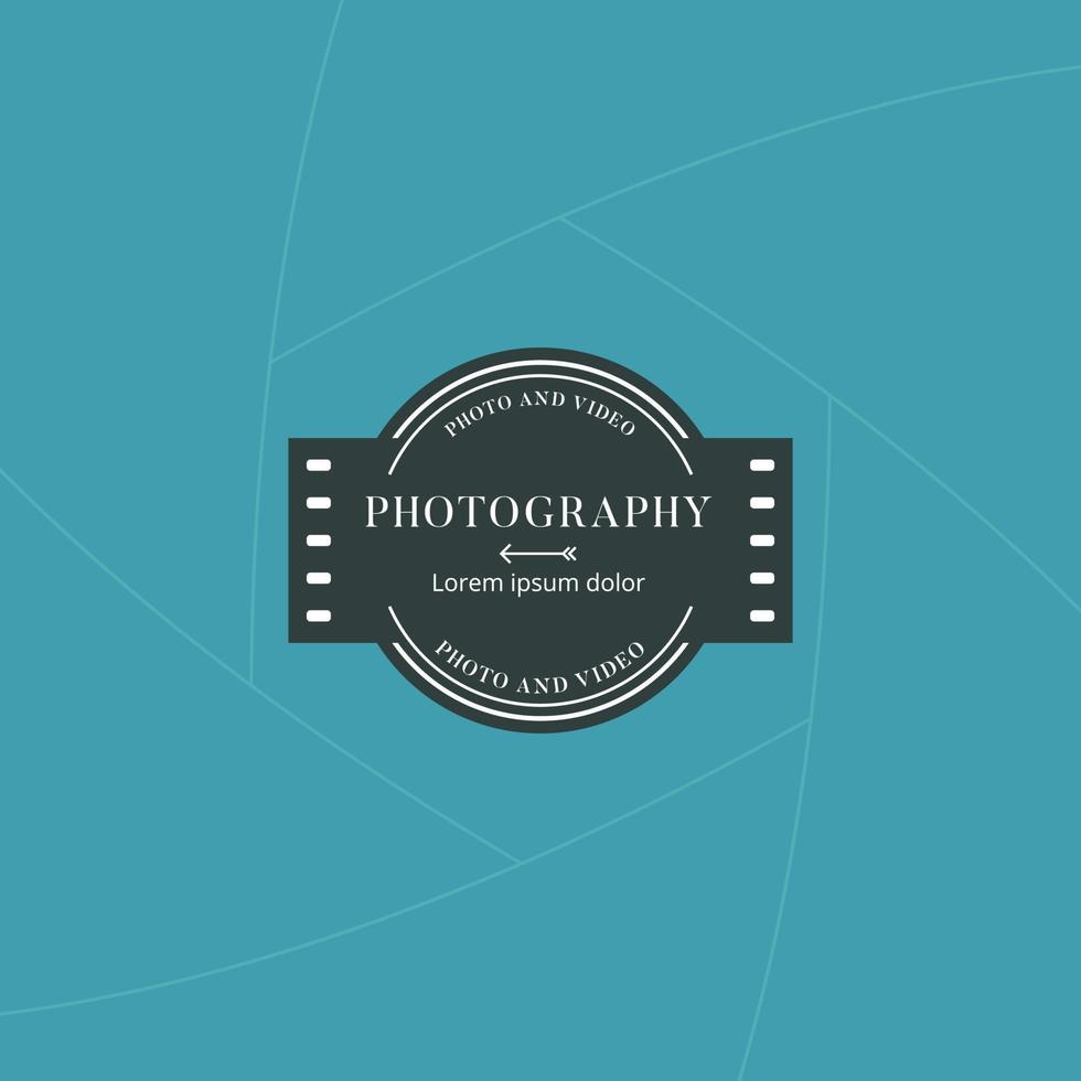 fotografi och filmmärke eller etikettdesign vektor
