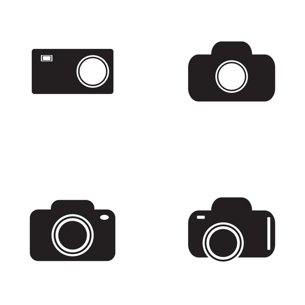 Kamera-Icon-Set. Fotografie-Icons gesetzt. Überwachungskamera-Symbol. Foto- und Videosymbol. Multimedia-Icon-Set flache Linie Vektor-Icons vektor