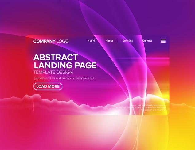 Landing Page Template Design vektor