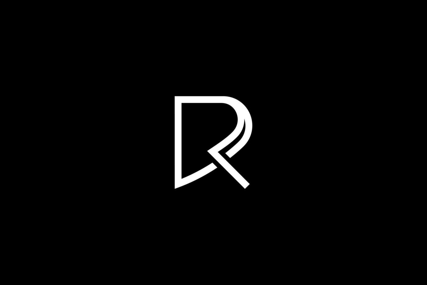 inledande bokstaven dr eller rd logotyp design vektor