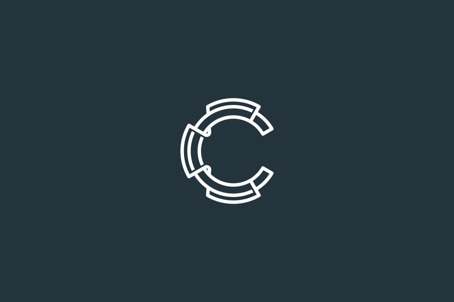 trendiges buchstabe c logo icon design vektor