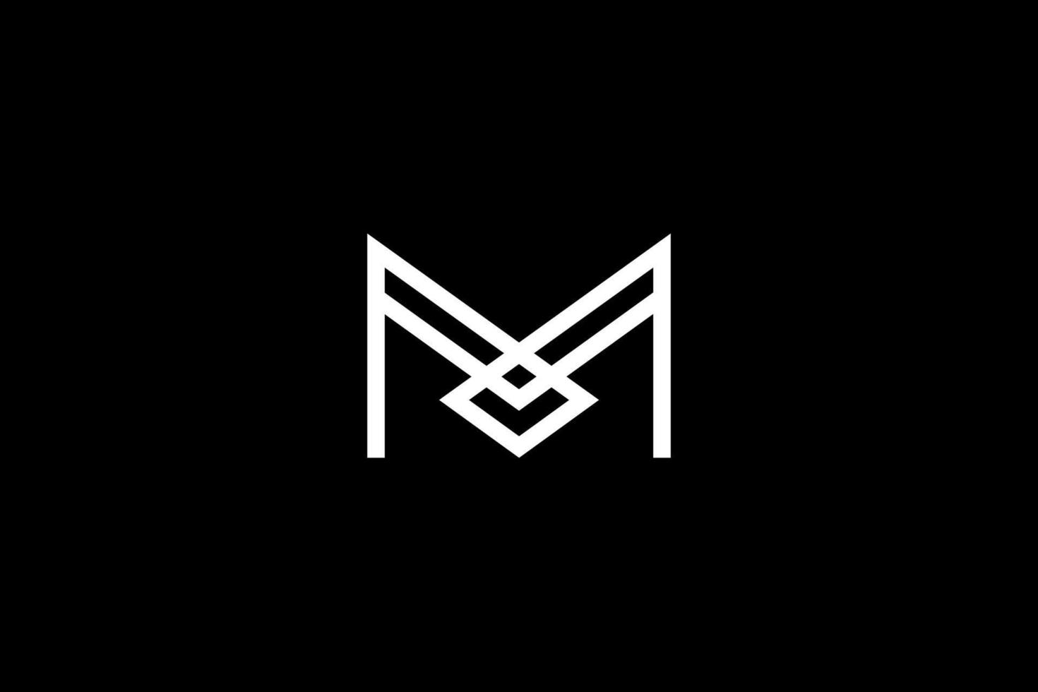 Buchstabe m Logo-Design-Vektor vektor