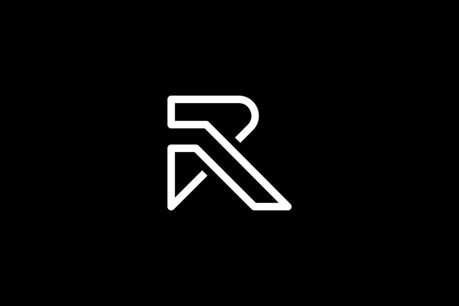 modern och enkel bokstav r logotyp vektor