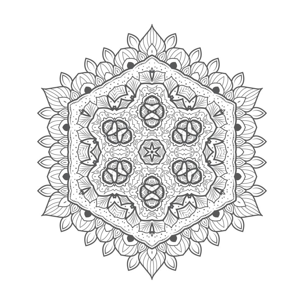 eleganter Linienkunst-Mandala-Vektor für Design vektor